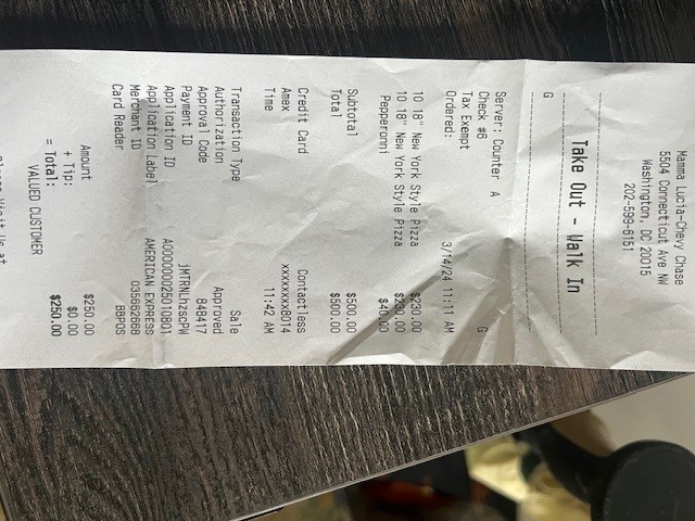 Attach Receipt(s)