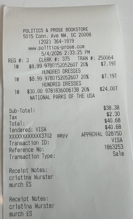 Attach Receipt(s)