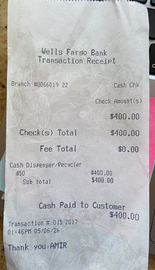 Attach Receipt(s)